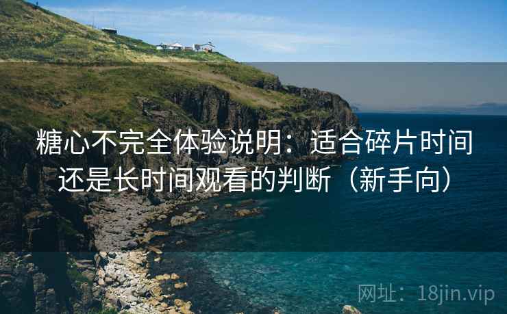 糖心不完全体验说明：适合碎片时间还是长时间观看的判断（新手向）