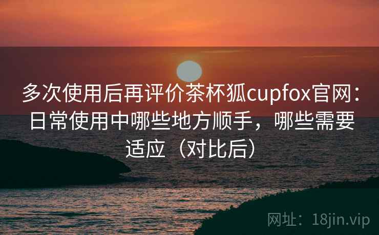 多次使用后再评价茶杯狐cupfox官网：日常使用中哪些地方顺手，哪些需要适应（对比后）