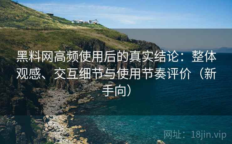 黑料网高频使用后的真实结论：整体观感、交互细节与使用节奏评价（新手向）