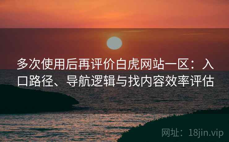 多次使用后再评价白虎网站一区：入口路径、导航逻辑与找内容效率评估