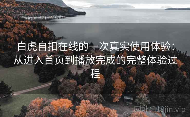 白虎自扣在线的一次真实使用体验:从进入首页到播放完成的完整体验过程 白虎自扣在线的一次真实使用体验:从进入首页到播放完成的完整体验过程