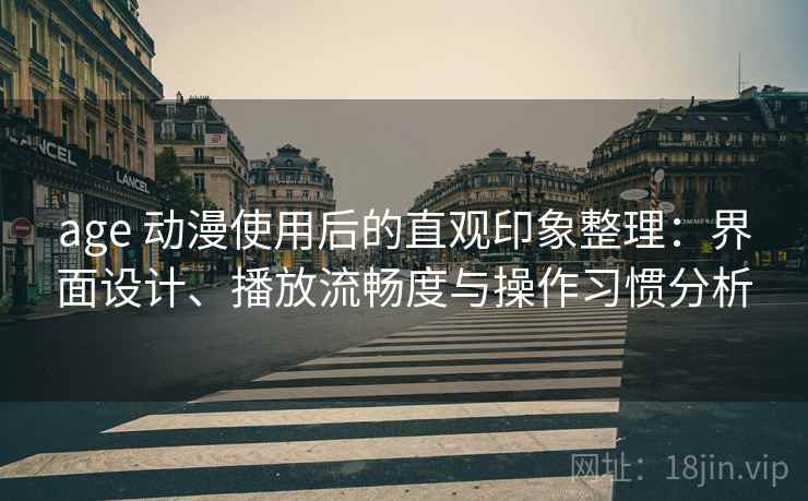 age 动漫使用后的直观印象整理：界面设计、播放流畅度与操作习惯分析