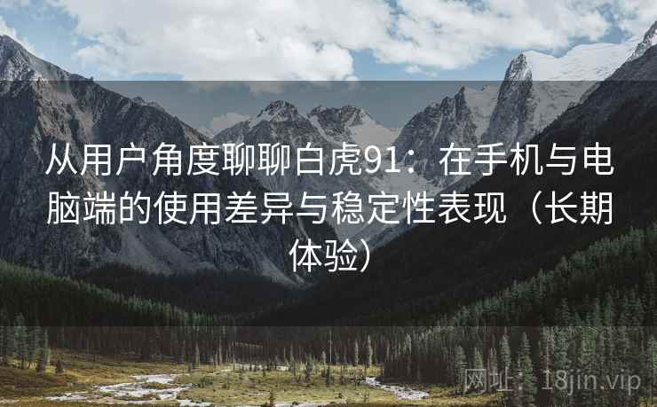 从用户角度聊聊白虎91：在手机与电脑端的使用差异与稳定性表现（长期体验）